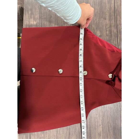 STS Sail to Sable Button Back Sleeveless Shift Dress Burgundy Size 2 - Picture 9 of 11